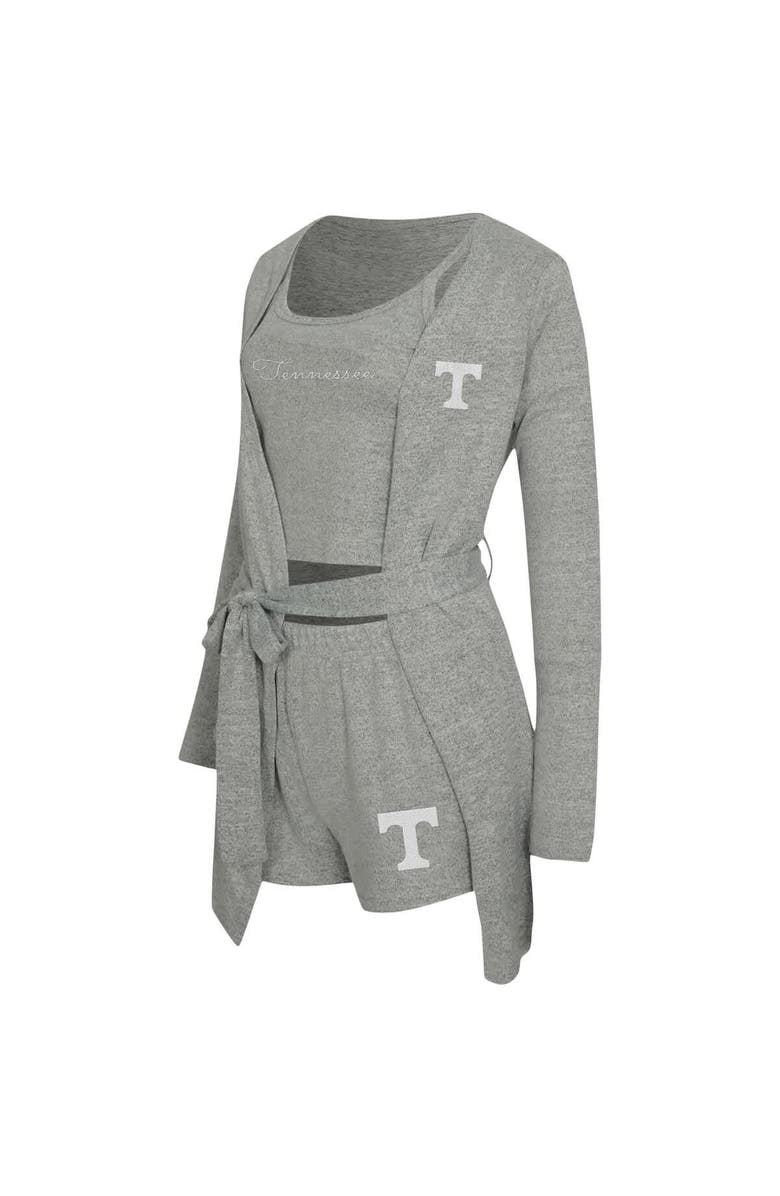CONCEPTS SPORT Women's Concepts Sport Gray Tennessee Volunteers Rigor Three-Piece Tank, Short & Robe Set, Alternate, color, Gray