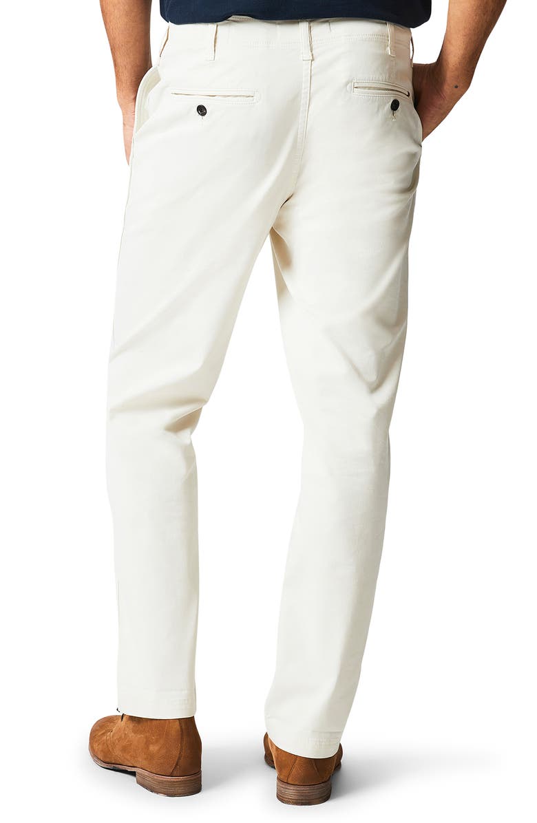 Billy Reid Flat Front Strech Cotton Chinos, Alternate, color, Eggshell