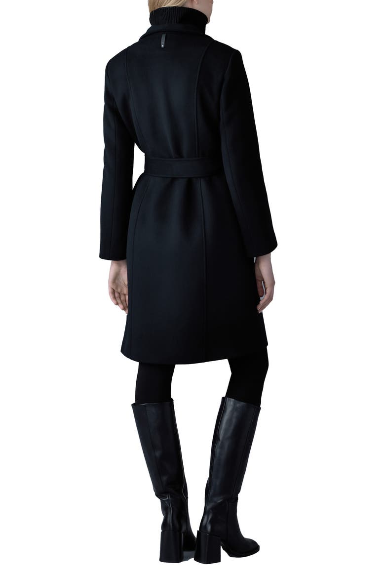 Norita Wool Coat with Removable Bib, Alternate, color, BLACK