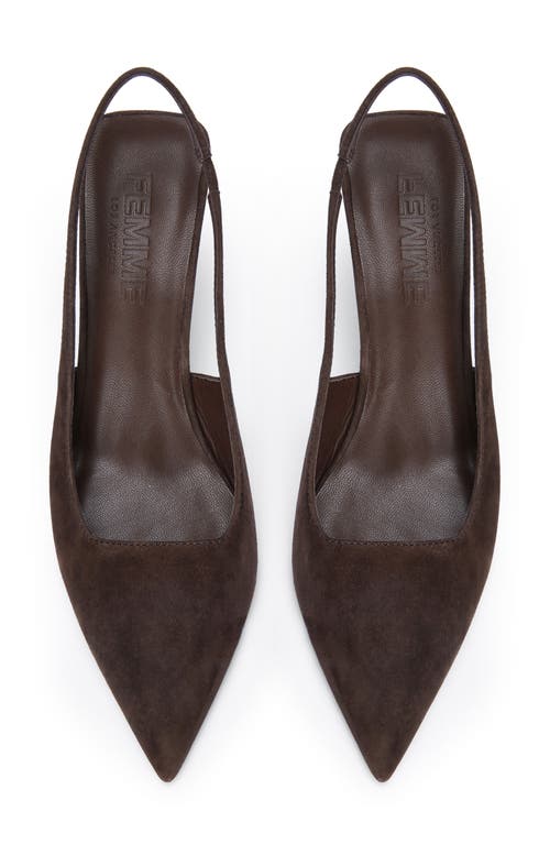 Femme La G55 Slingback Pump In Brown