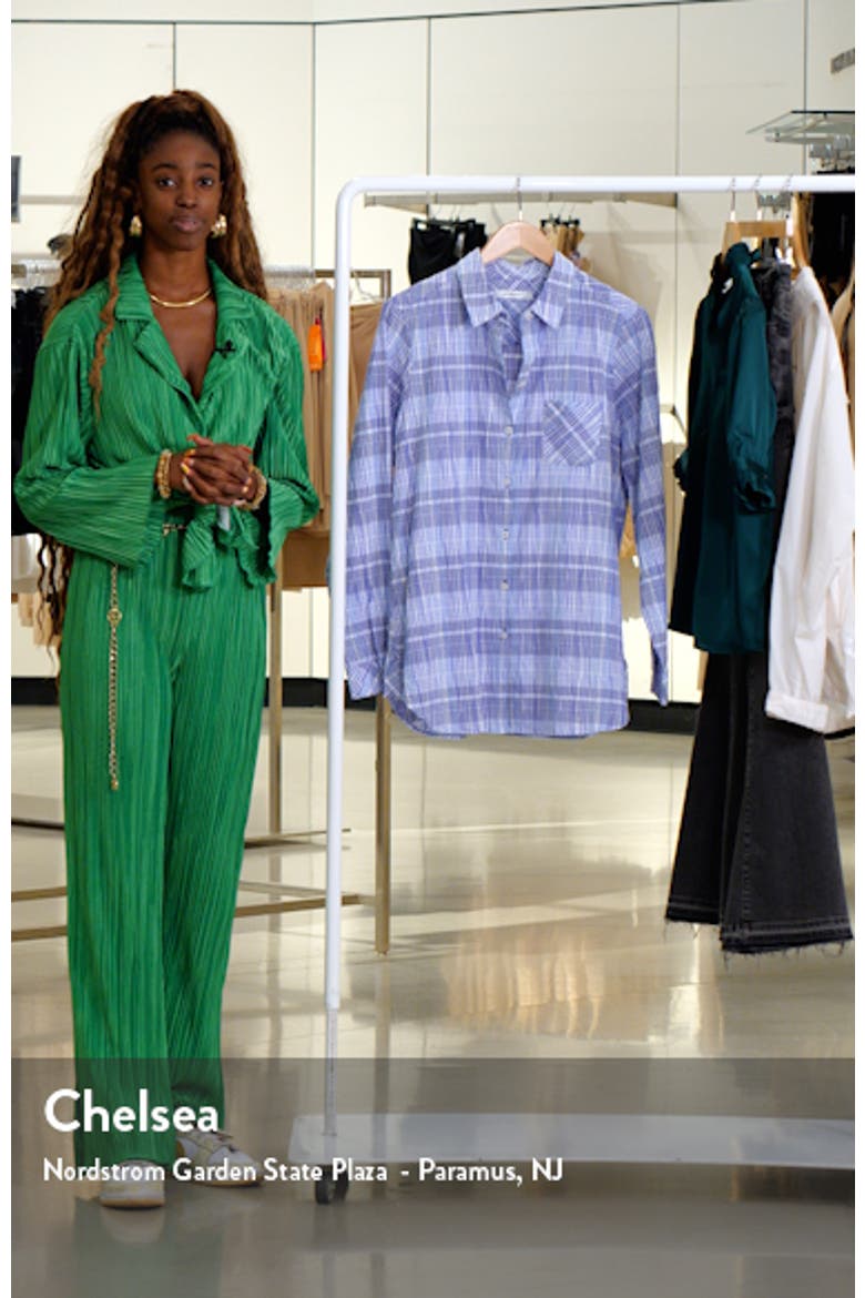 Germaine Plaid Non-Iron Button-Up Tunic Shirt video