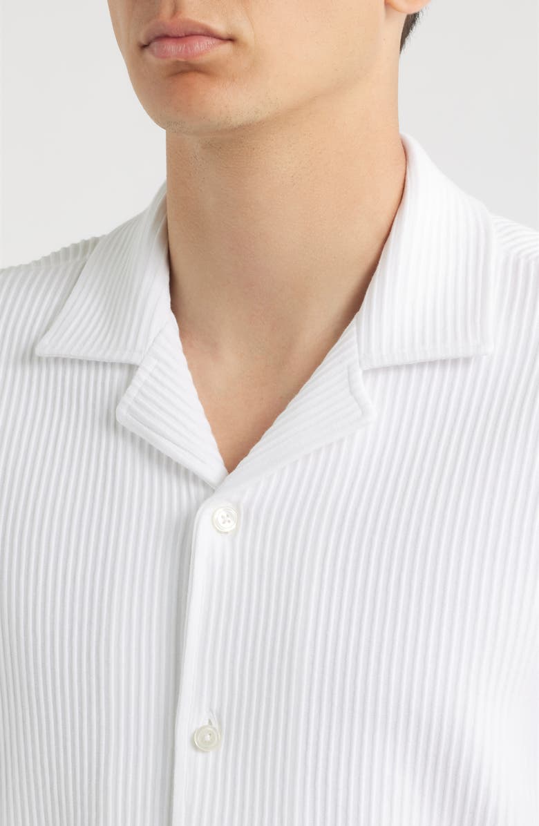 BOSS Lars Relaxed Fit Camp Shirt, Alternate, color, White