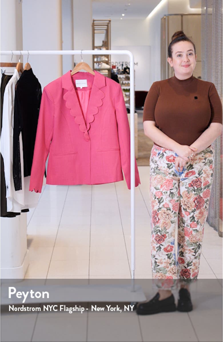 Scallop Single Button Blazer, sales video thumbnail