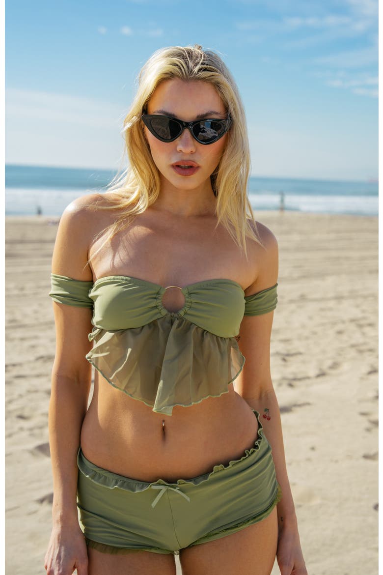 Camilla Bikini Top, Alternate, color, Green