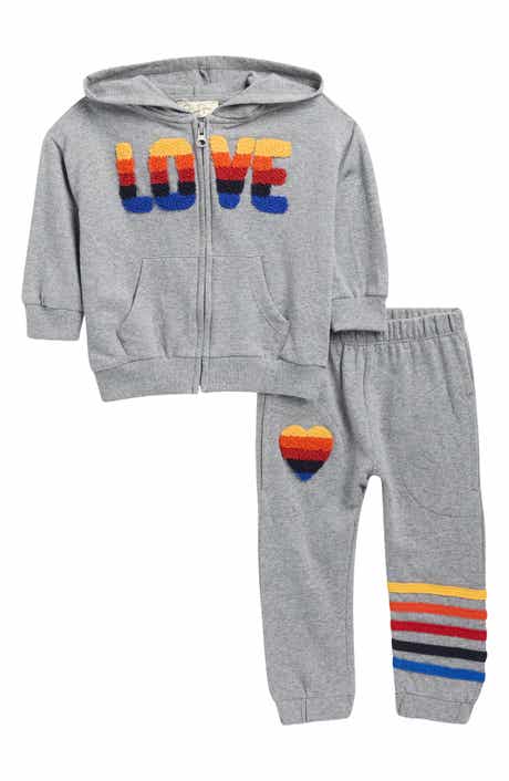 Jessica Simpson Love French Terry Zip-Up Hoodie & Joggers Set