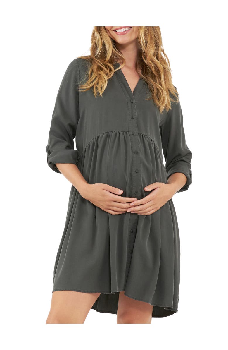 Ripe Maternity Demi Tencel Dress, Main, color, Olive
