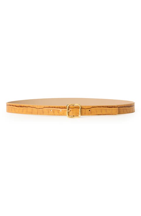 Ellie Croco Embossed Leathe Belt