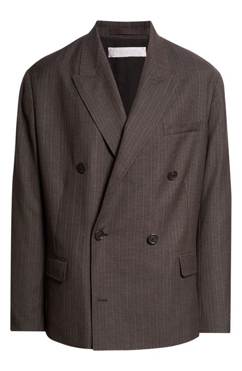 Halt Stripe Wool Blend Blazer