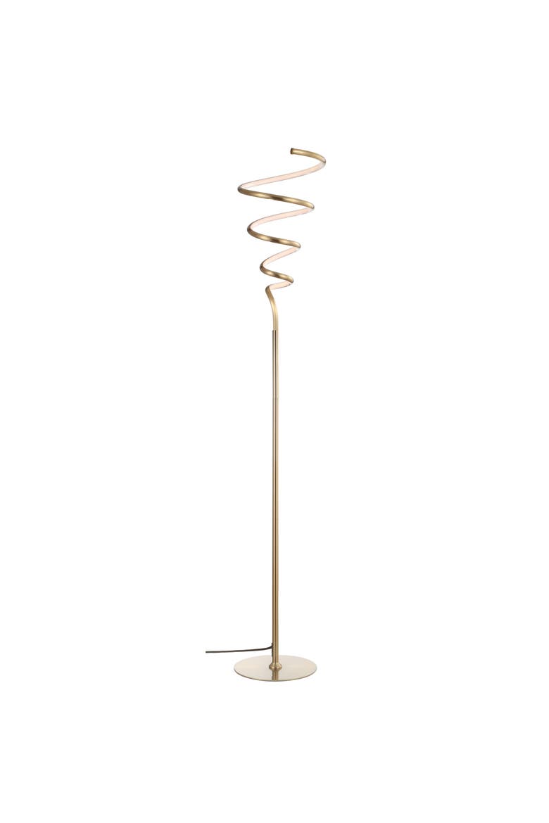 Scribble 60.5" Modern Dimmable Metal Integrated LED Floor Lamp, Alternate, color, Gold