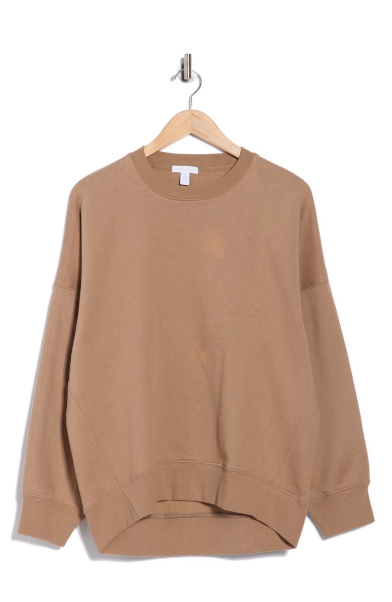 Beyond Yoga Solstice Oversize Cotton Blend Sweatshirt, Alternate, color, Desert Sand