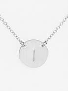 Nashelle Sterling Silver Initial Disc Necklace