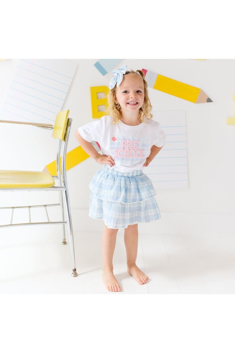 Blue Plaid Skort, Alternate, color, Blue