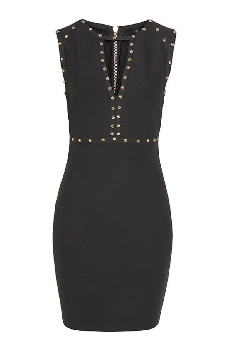 LASCANA Women's Embellished Bandage Dress, Alternate, color, Black