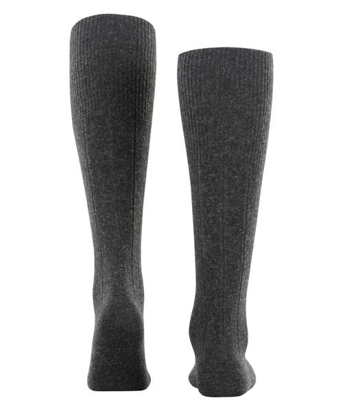 Falke Lhasa Rib Wool Cashmere Knee High Socks In Gray