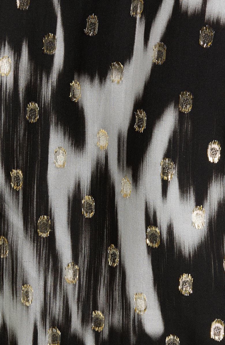 Nicole Miller Metallic Ikat Crop Top, Alternate, color, 