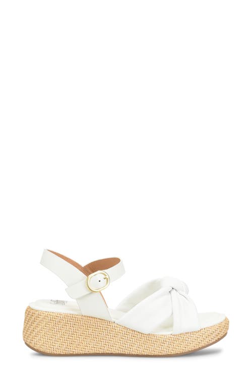 Söfft Farah Basketweave Platform Sandal In White