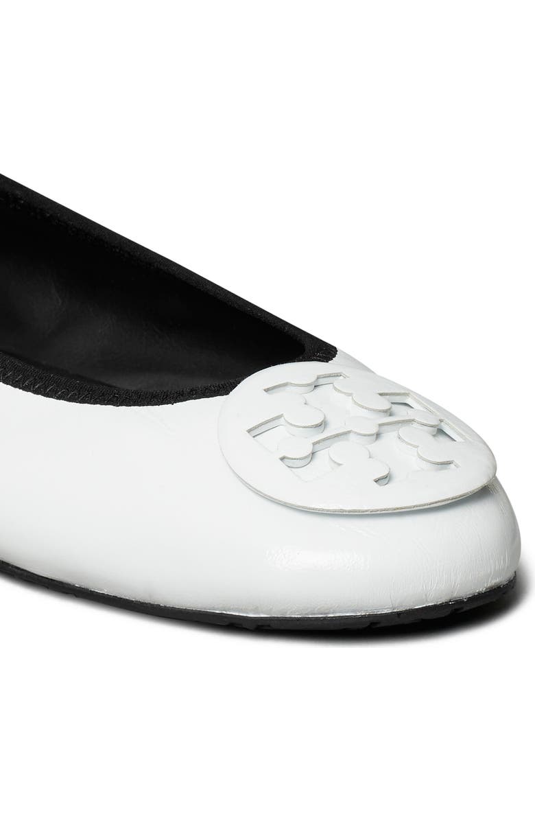 Tory Burch Reva Ballet Flat, Alternate, color, Optic White / Optic White
