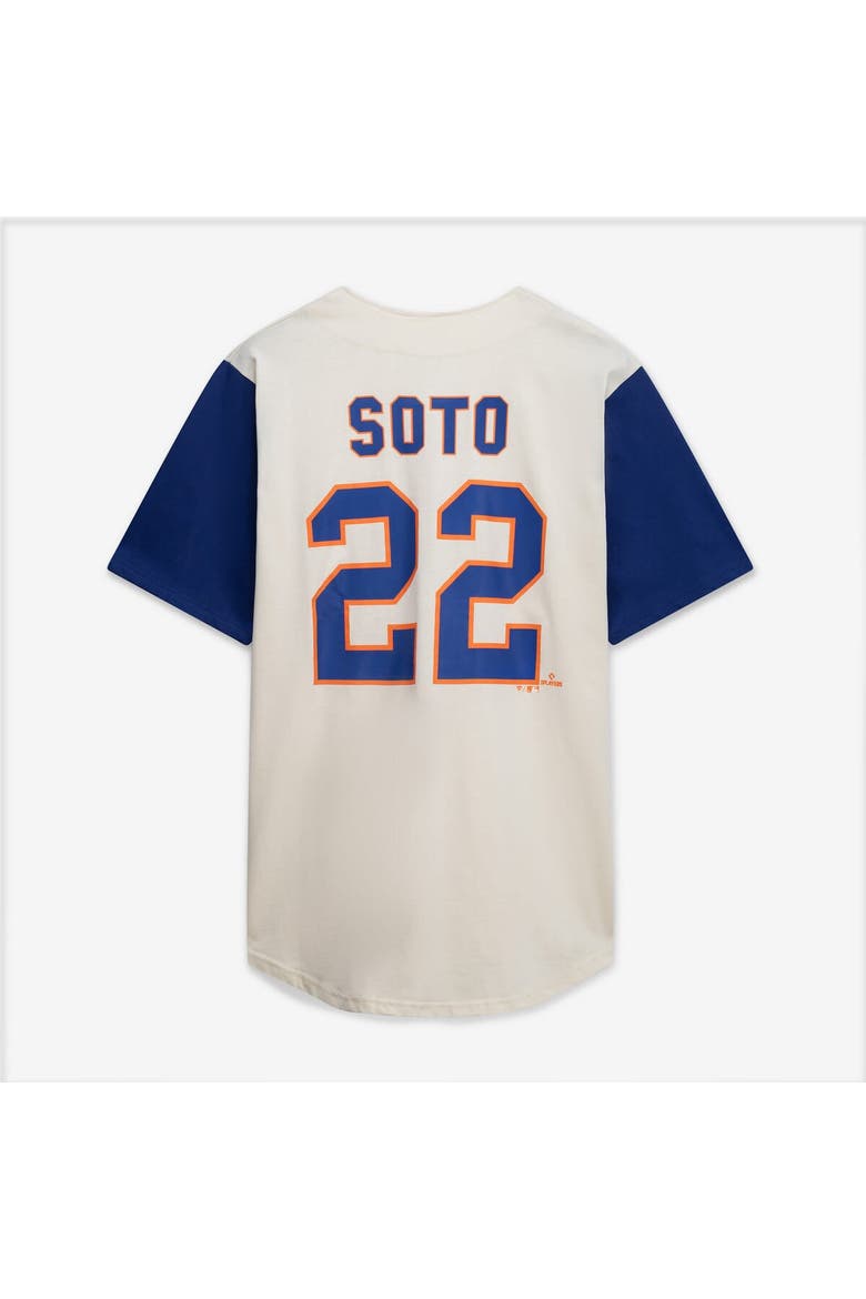 Men's Profile Cream/Royal New York Mets Big & Tall Two-Color Fashion Jersey, Alternate, color, Cream