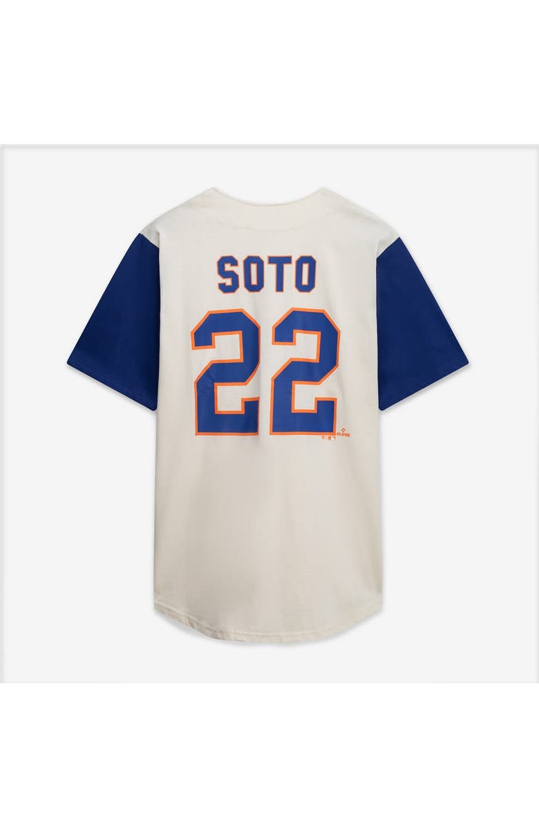 PROFILE Men's Profile Cream/Royal New York Mets Big & Tall Two-Color Fashion Jersey, Alternate, color, Cream