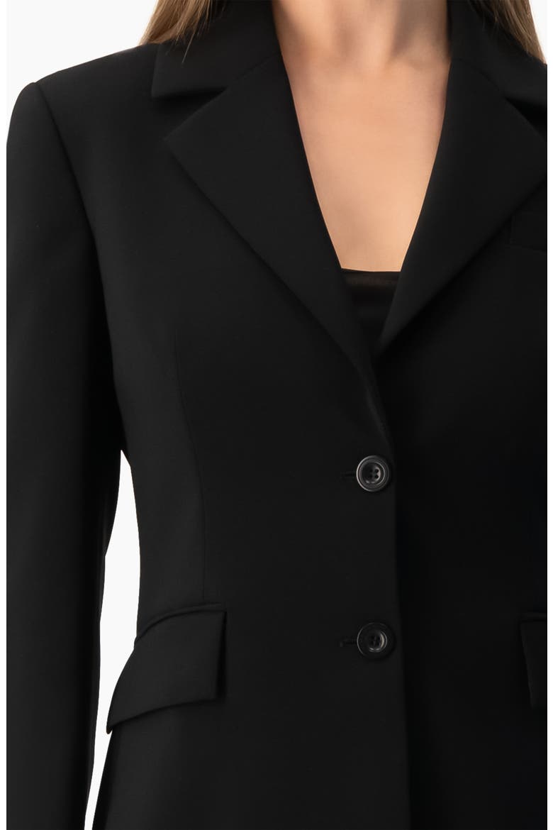 Tailored Two-Button Black Power Blazer, Alternate, color, Black