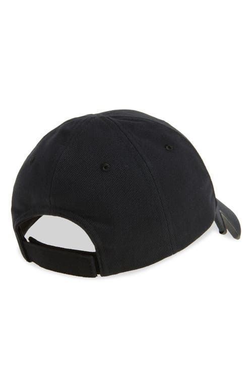 Balenciaga X Automobili Lamborghini Logo Embroidered Adjustable Baseball Cap In Black