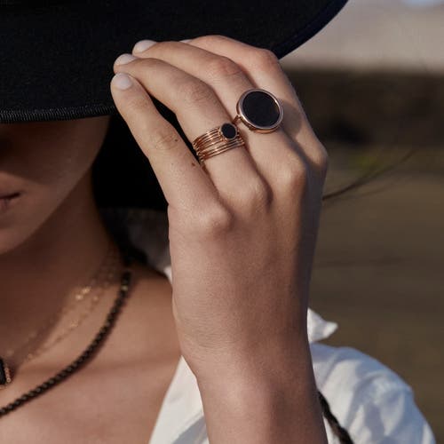 Ginette Ny Disc Ring In Black