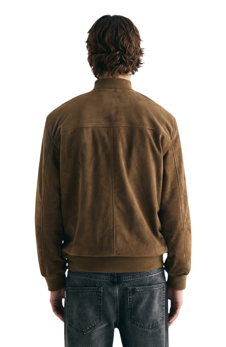 Scalpers Suede bomber jacket, Alternate, color, Khaki