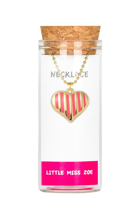 Heart Charm Necklace in Gift Bottle