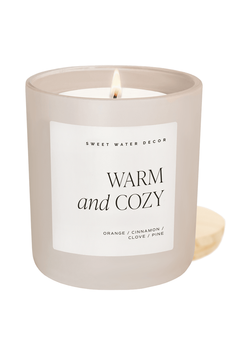 SWEET WATER DECOR 15 oz Matte Candle, Main, color, Warm & Cozy