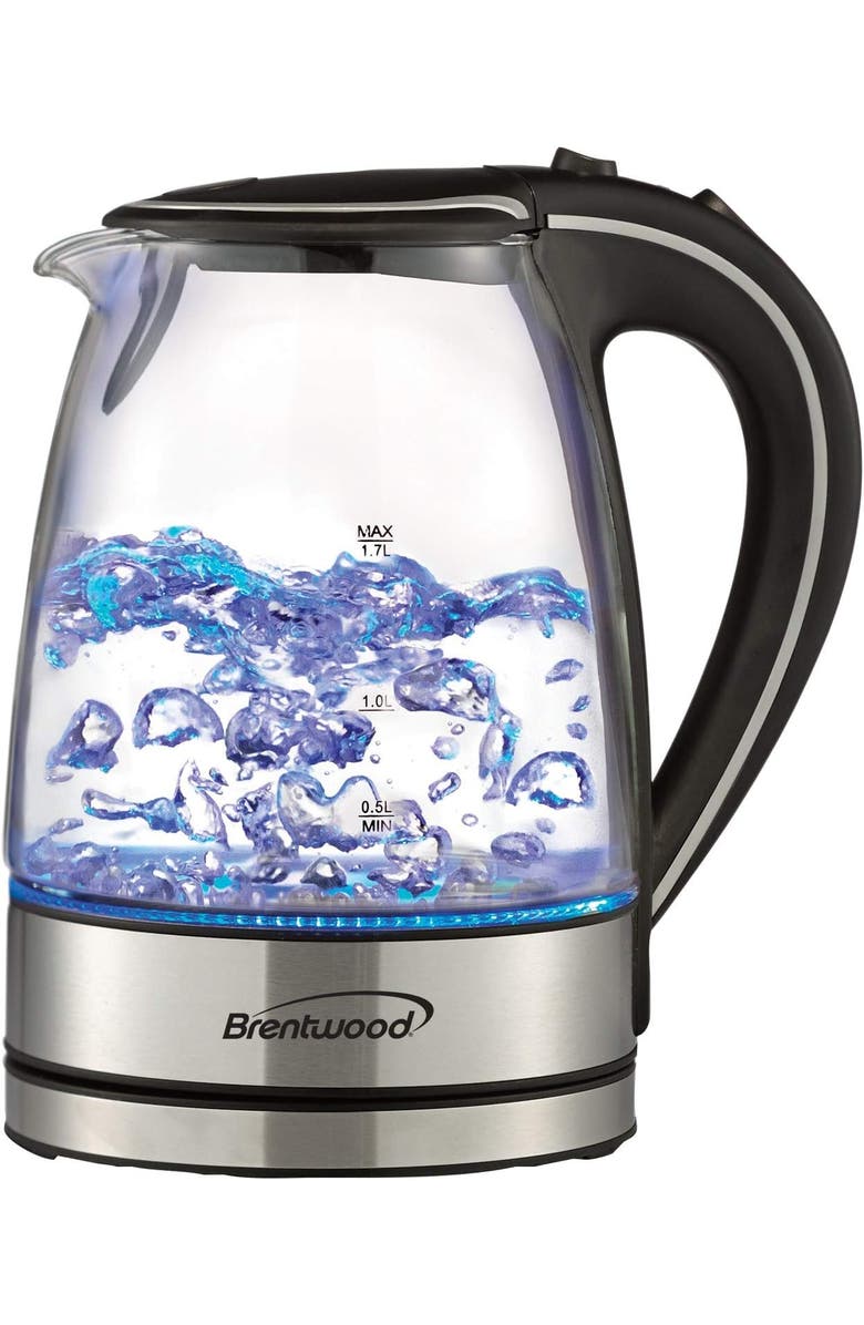Brentwood GLASS  KETTLE, Alternate, color, Black