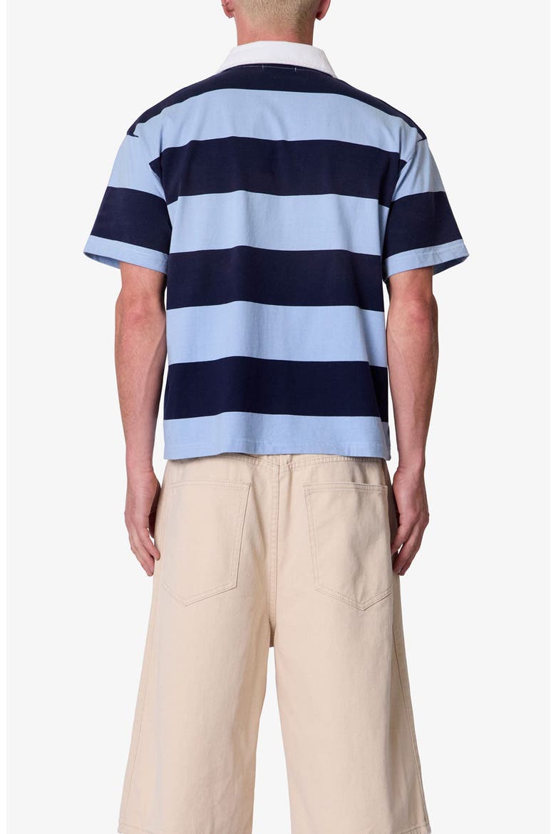 Big Stripe Short Sleeve Rugby Shirt, Alternate, color, BLUE