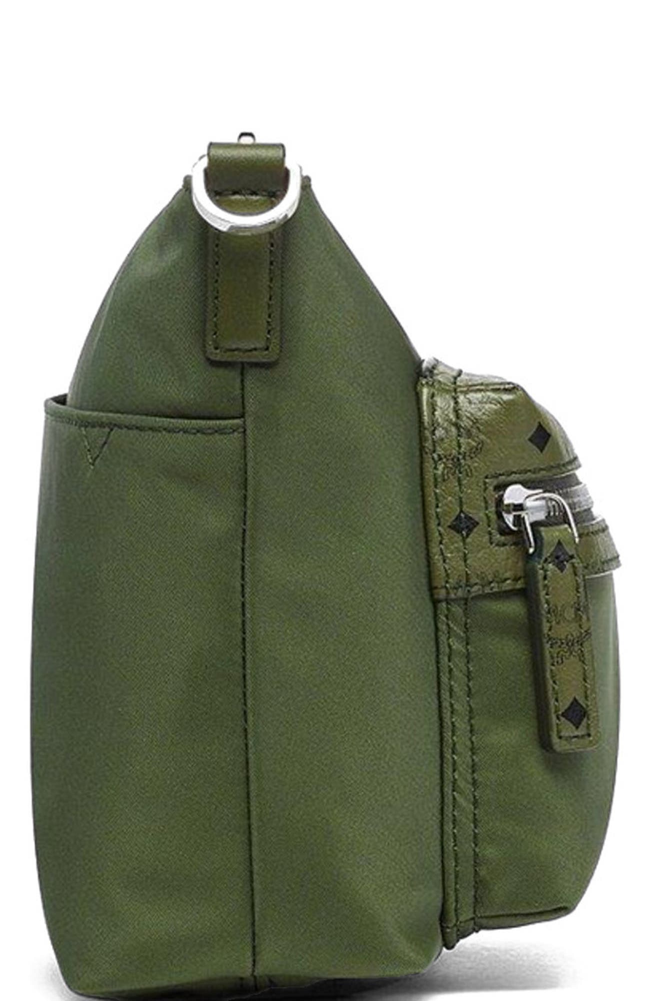 MCM Aren Crossbody in Nylon and Leather, Alternate, color, 