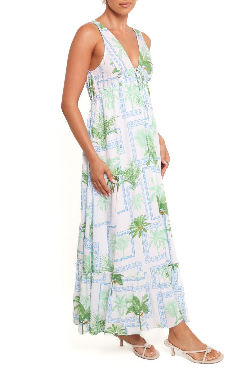 Petal & Pup Rhiannon Print Sleeveless Maxi Dress, Alternate, color, Green Multi