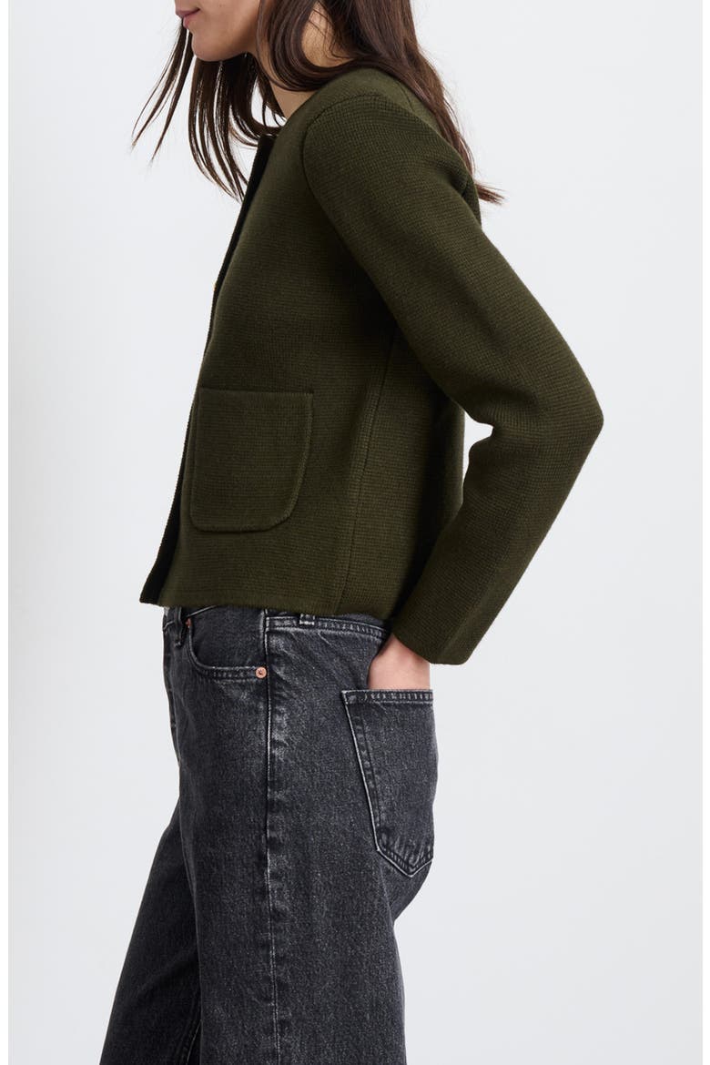 Paris Cotton & Cashmere Cardigan, Alternate, color, OLIVE