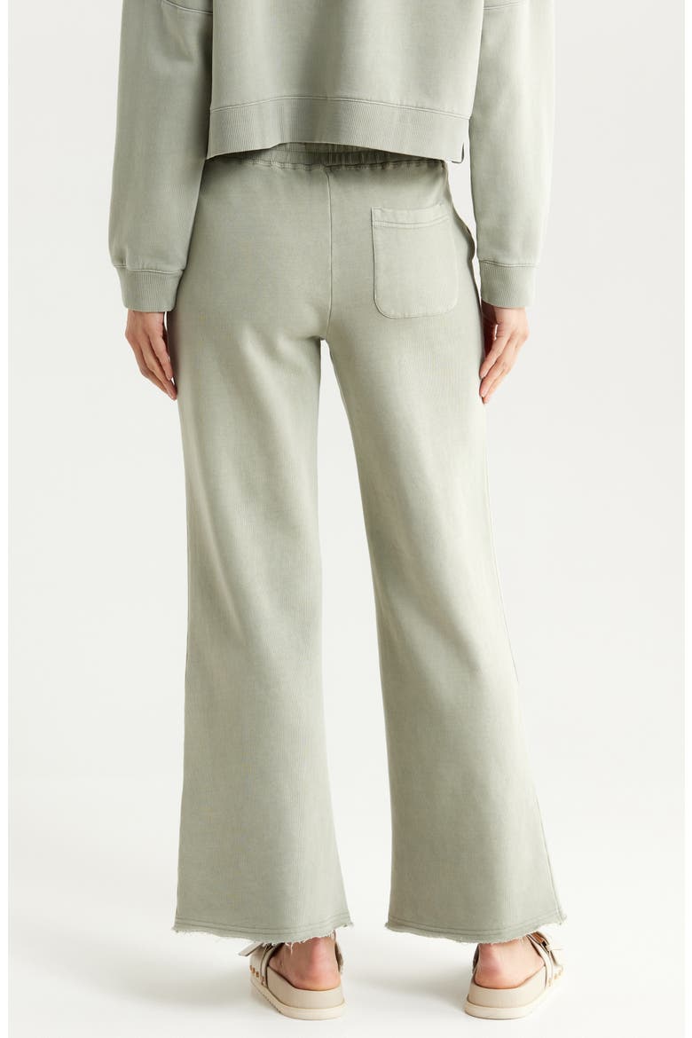 Cloud Nine Wide Leg Cotton Blend Fleece Pants, Alternate, color, SHADOW