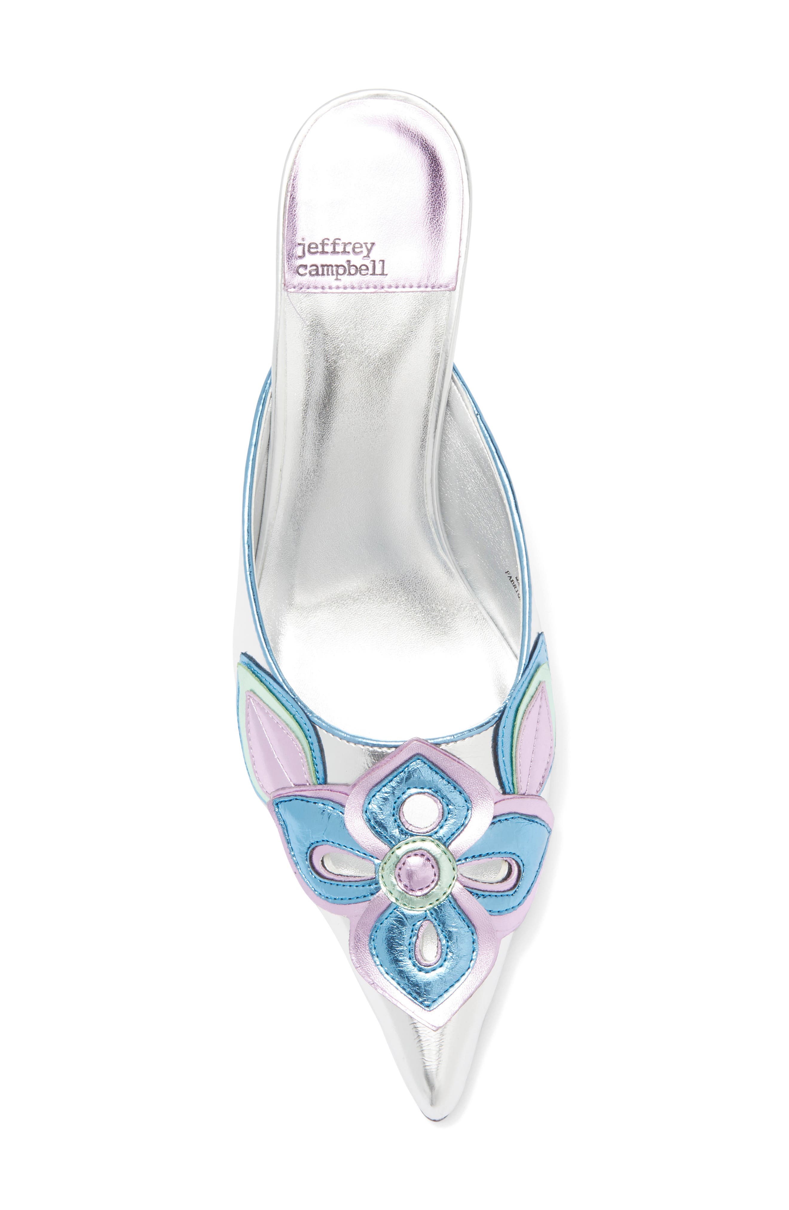 Franny Pointed Toe Mule, Alternate, color, SILVER METALLIC MULTI
