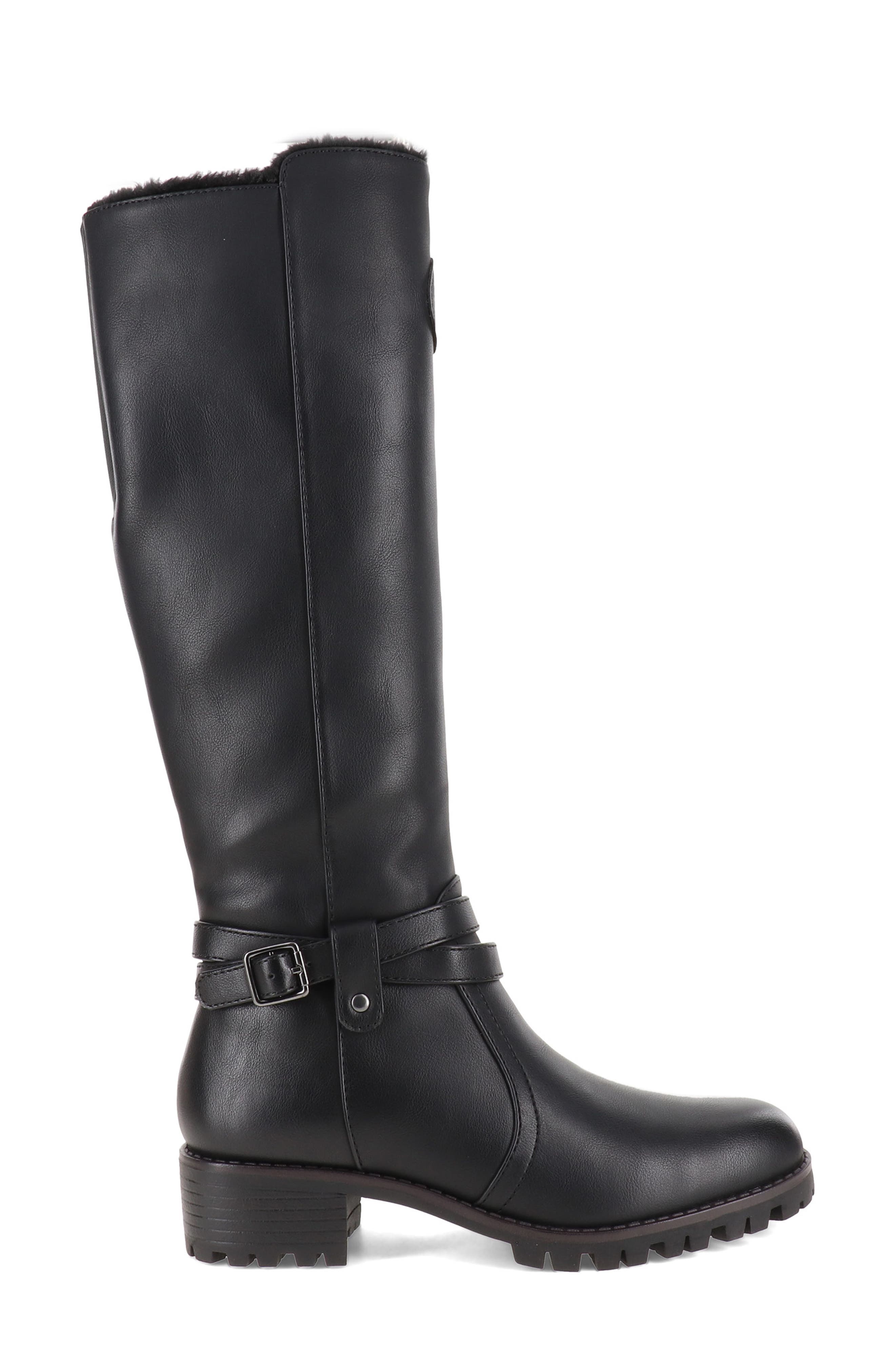 AQUATHERM BY SANTANA CANADA Cedar Faux Fur Lined Tall Boot, Alternate, color, Black