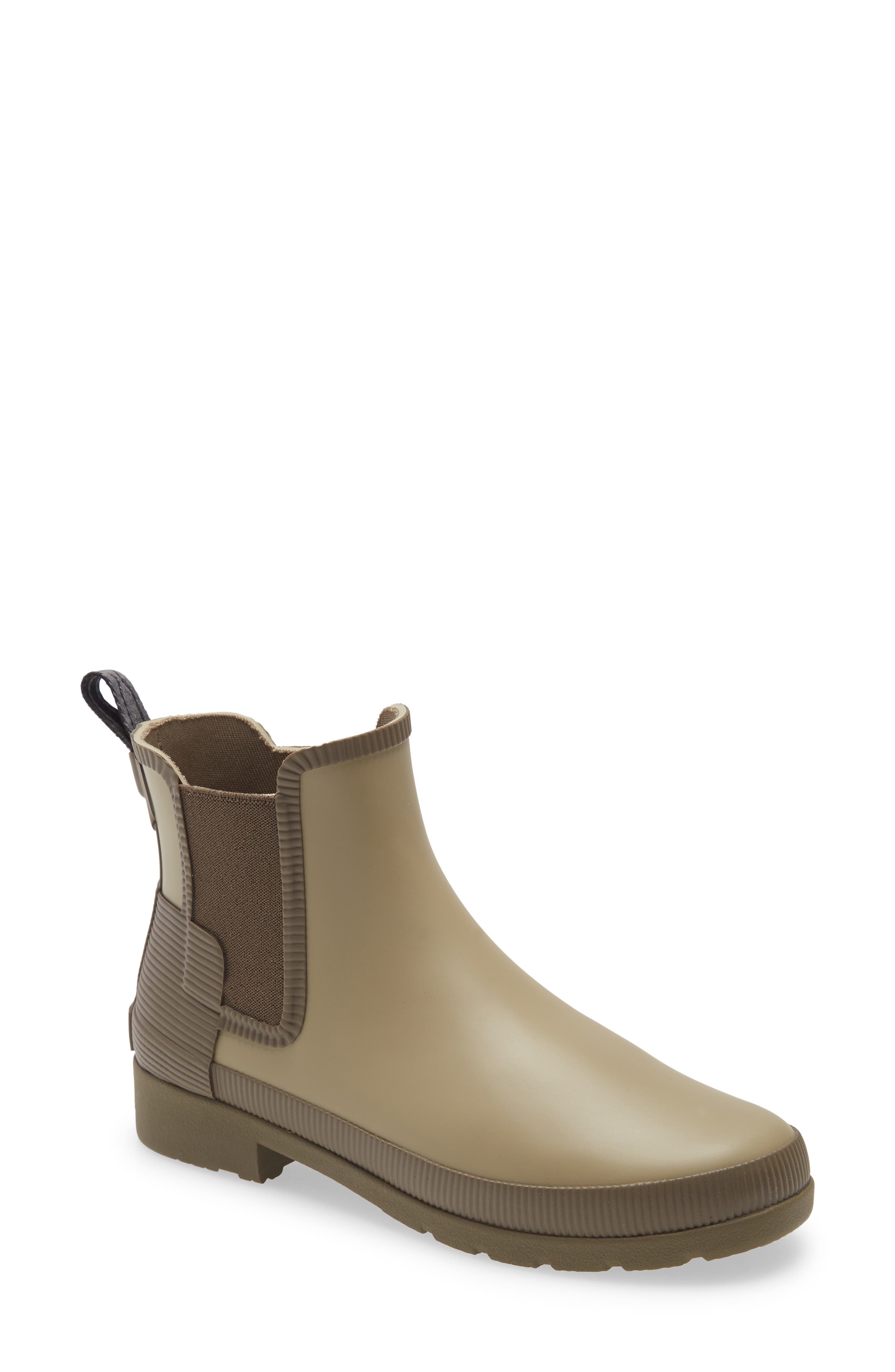 Hunter Refined Texture Block Chelsea Boot, Main, color, 