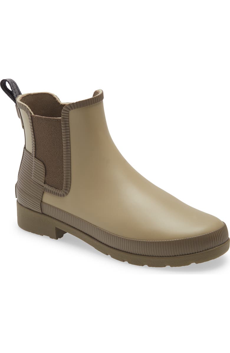 Hunter Refined Texture Block Chelsea Boot, Main, color,