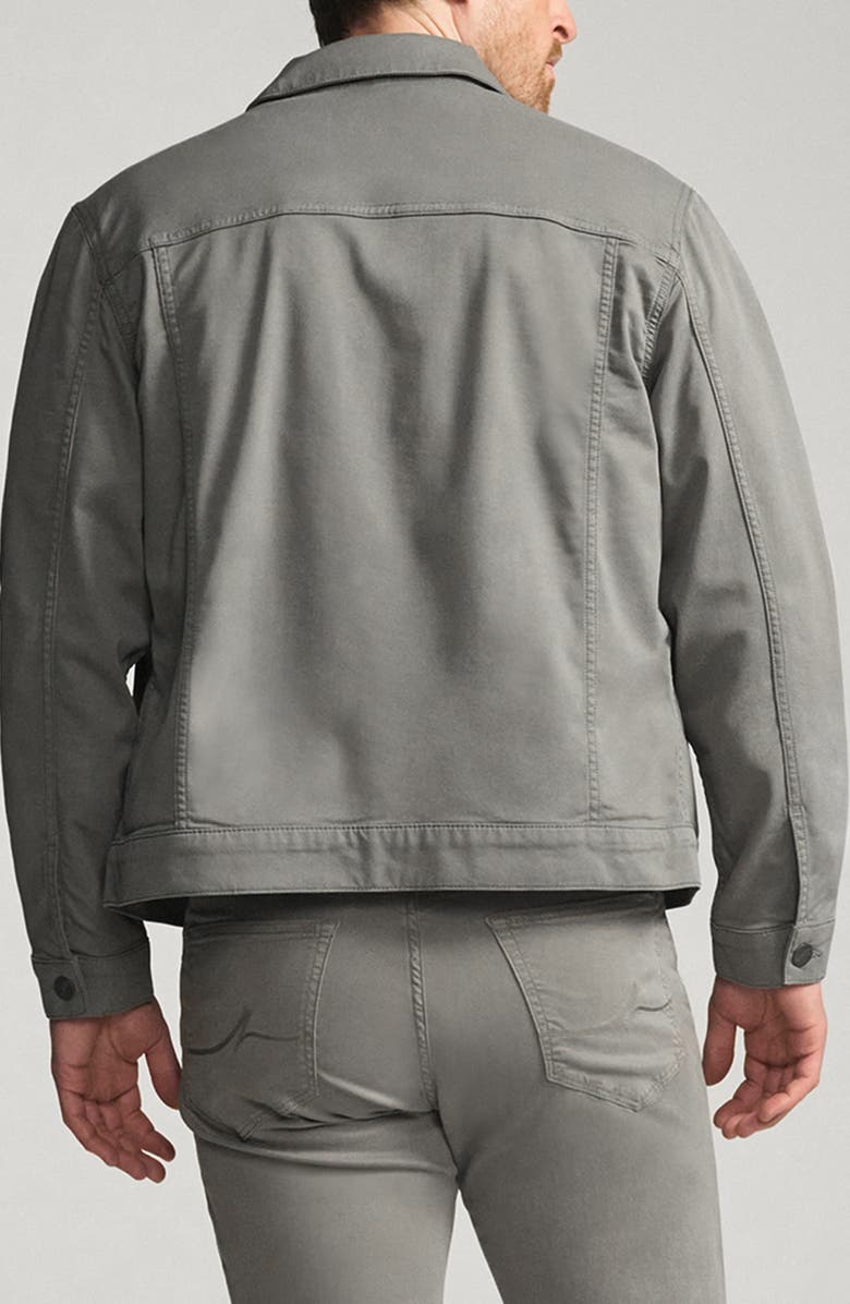 34 Heritage Bologna CoolMax<sup>®</sup> Twill Trucker Jacket, Alternate, color, Steel Coolmax