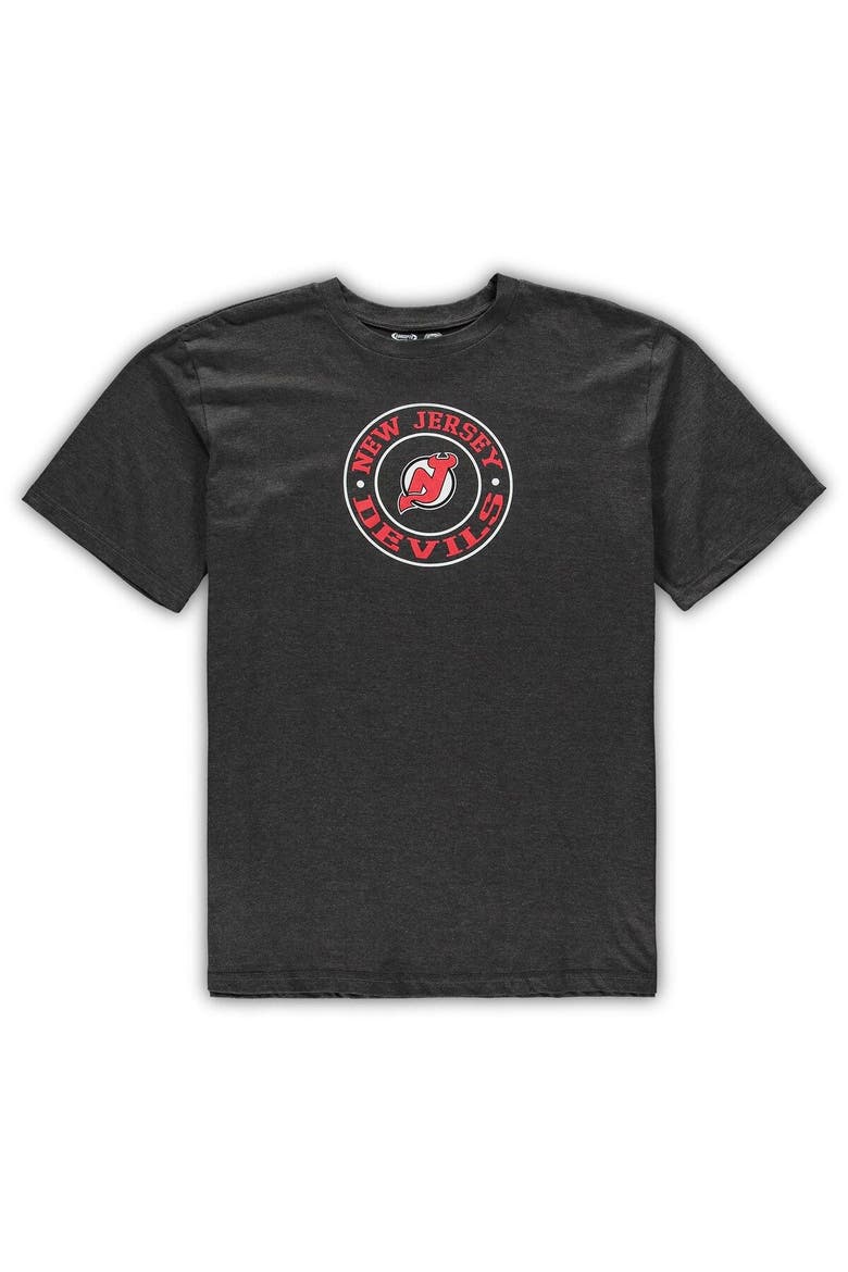 Men's Concepts Sport Red/Heathered Charcoal New Jersey Devils Big & Tall T-Shirt & Shorts Sleep Set, Alternate, color, Red
