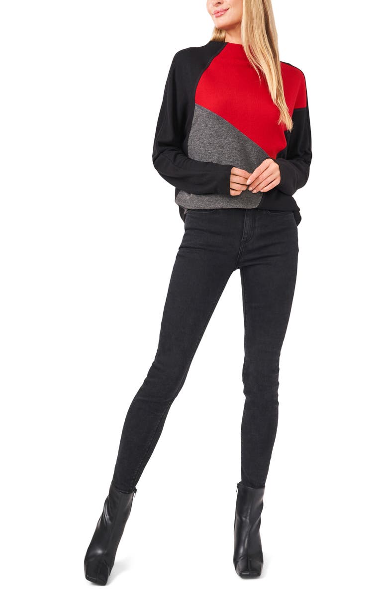 Vince Camuto Colorblock Sweater, Alternate, color, 