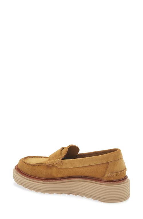 Pedro Garcia Sloan Platform Penny Loafer In Brown