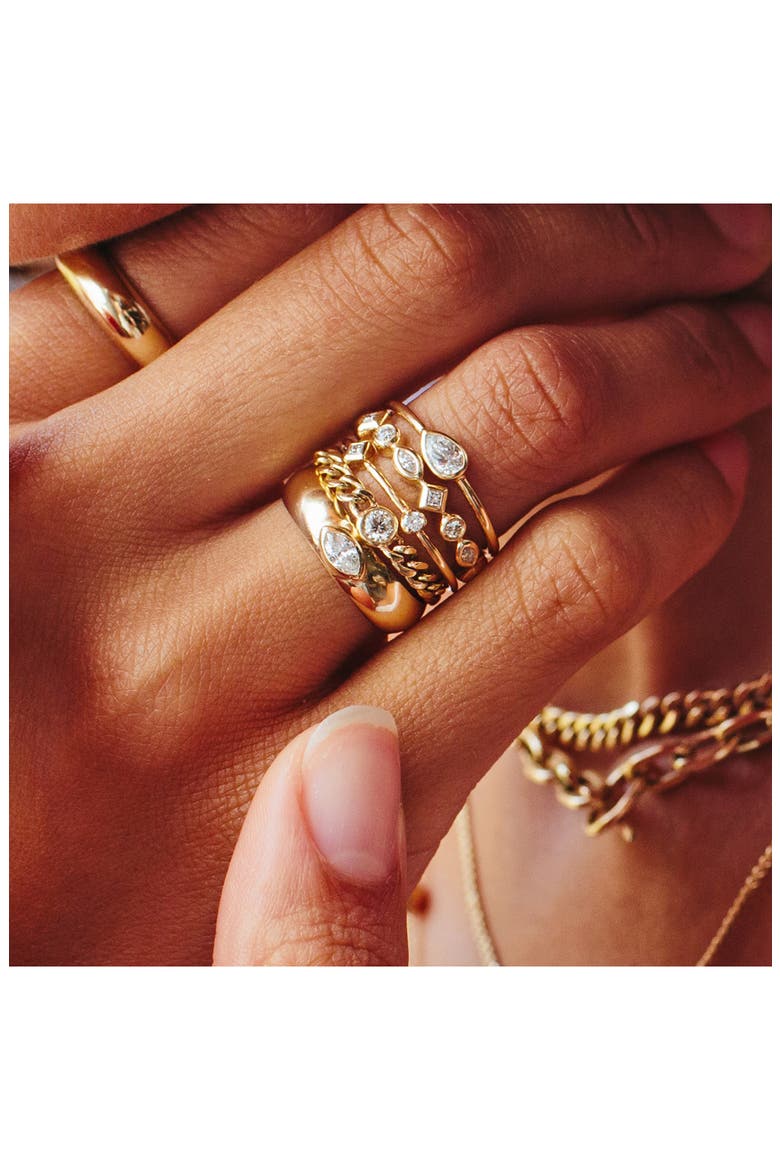 Diamond Curb Chain Ring, Alternate, color, YELLOW GOLD/ DIAMOND