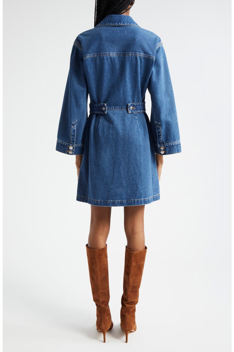 McKinely Long Sleeve Denim Minidress, Alternate, color, CORNFLOWER