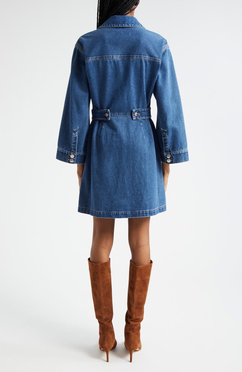 Veronica Beard McKinely Long Sleeve Denim Minidress, Alternate, color, 