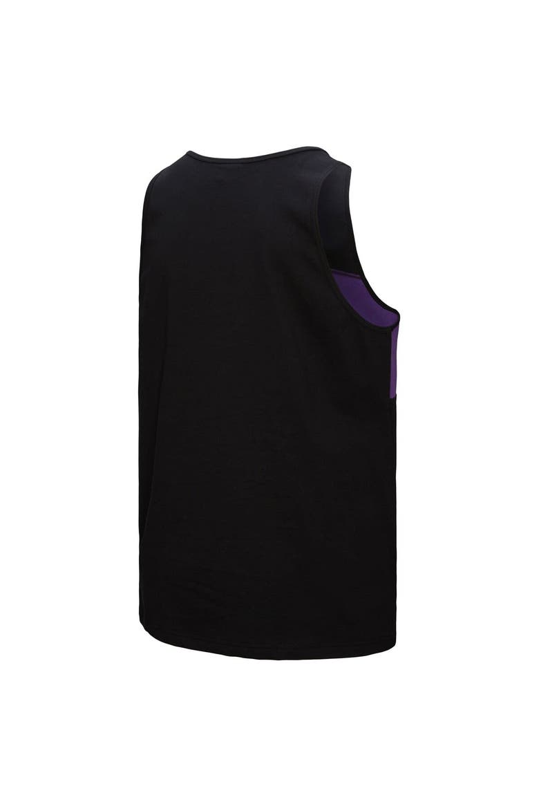 Men's Mitchell & Ness Black Minnesota Vikings Retro Colorblock Tank Top, Alternate, color, Black