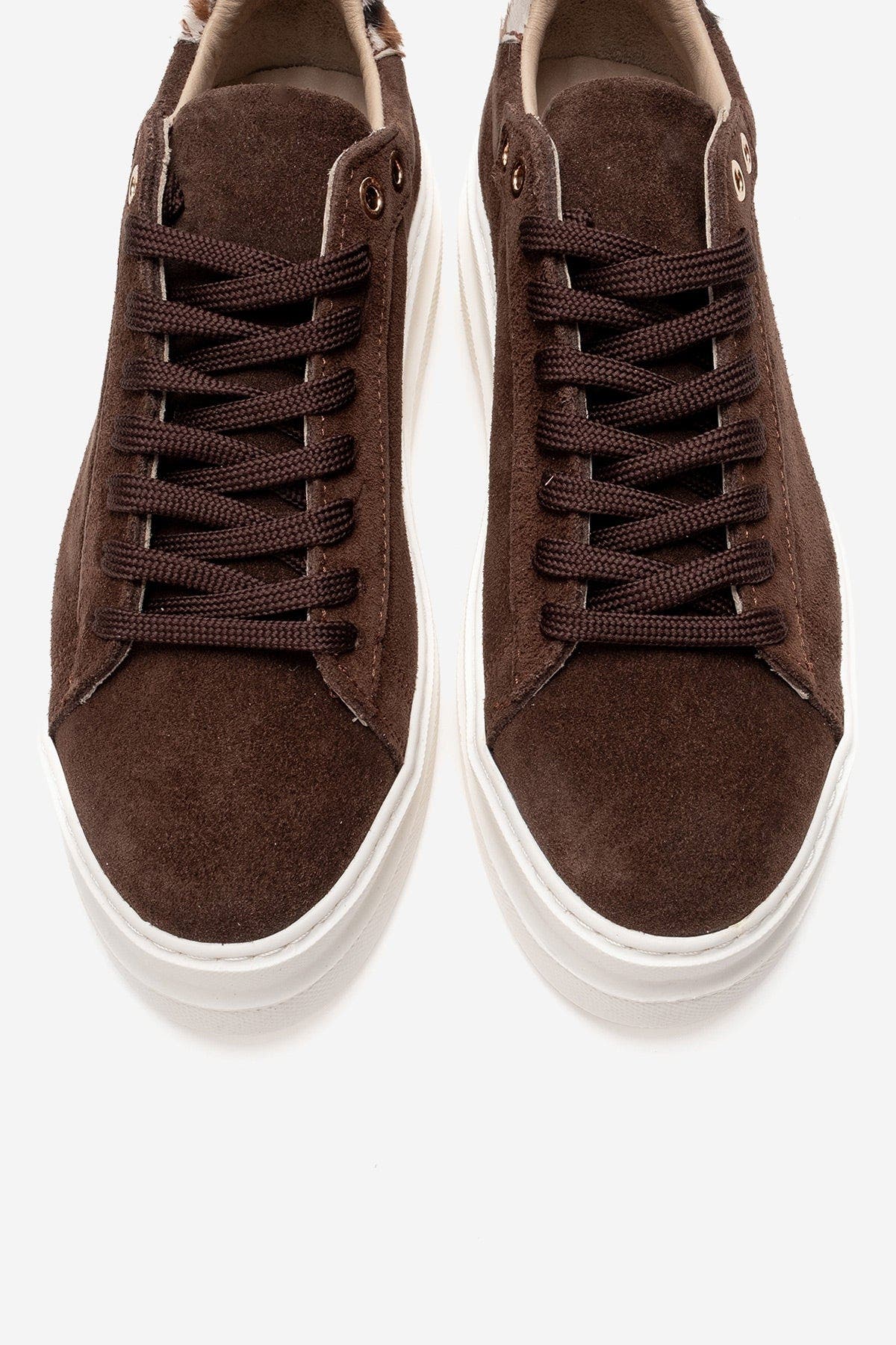 Forever & Always Shoes Nera Leather Casual Sneaker, Alternate, color, Brown Suede