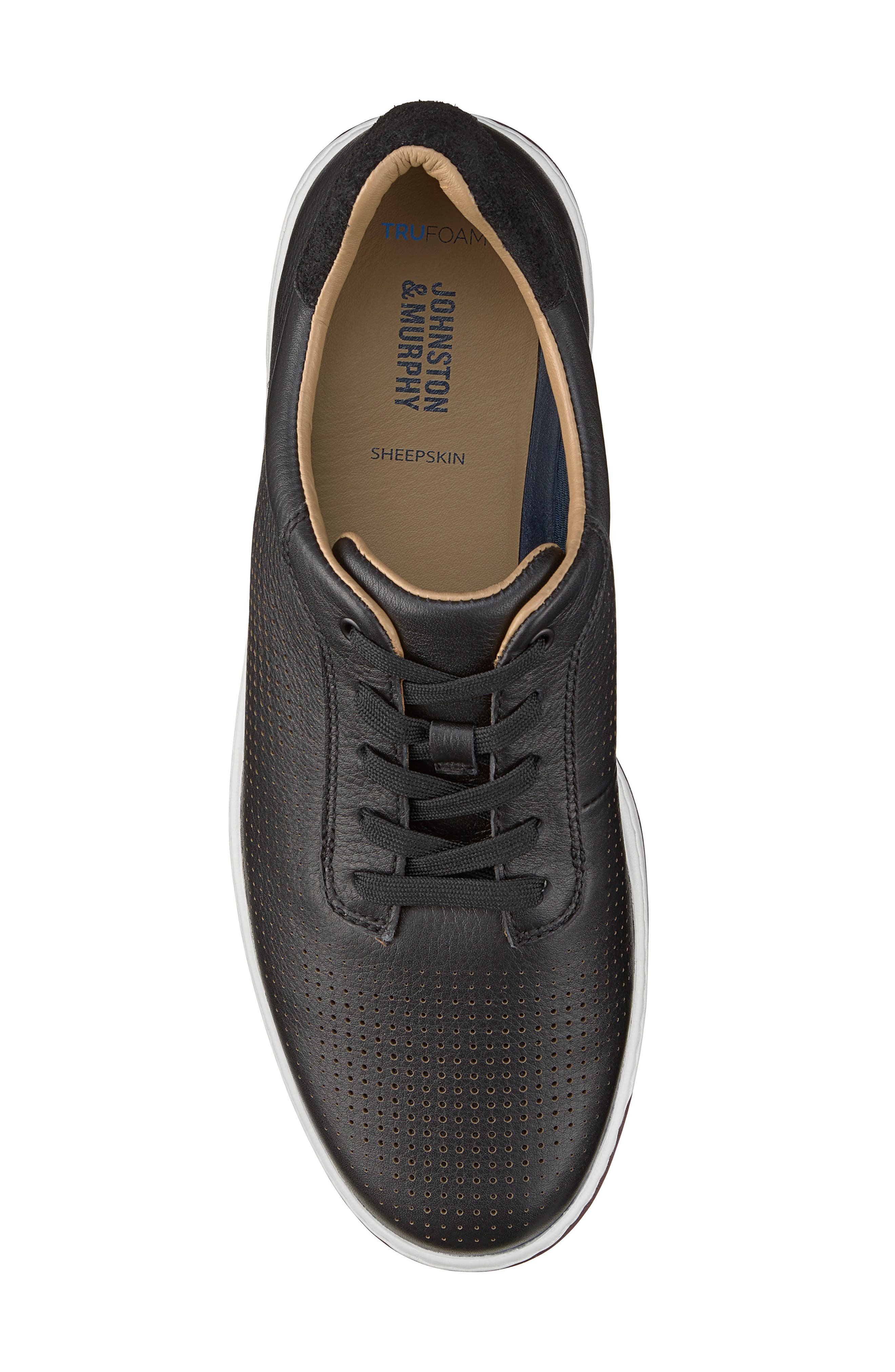 Johnston & Murphy Daxton U-Throat Leather Sneaker, Alternate, color, 