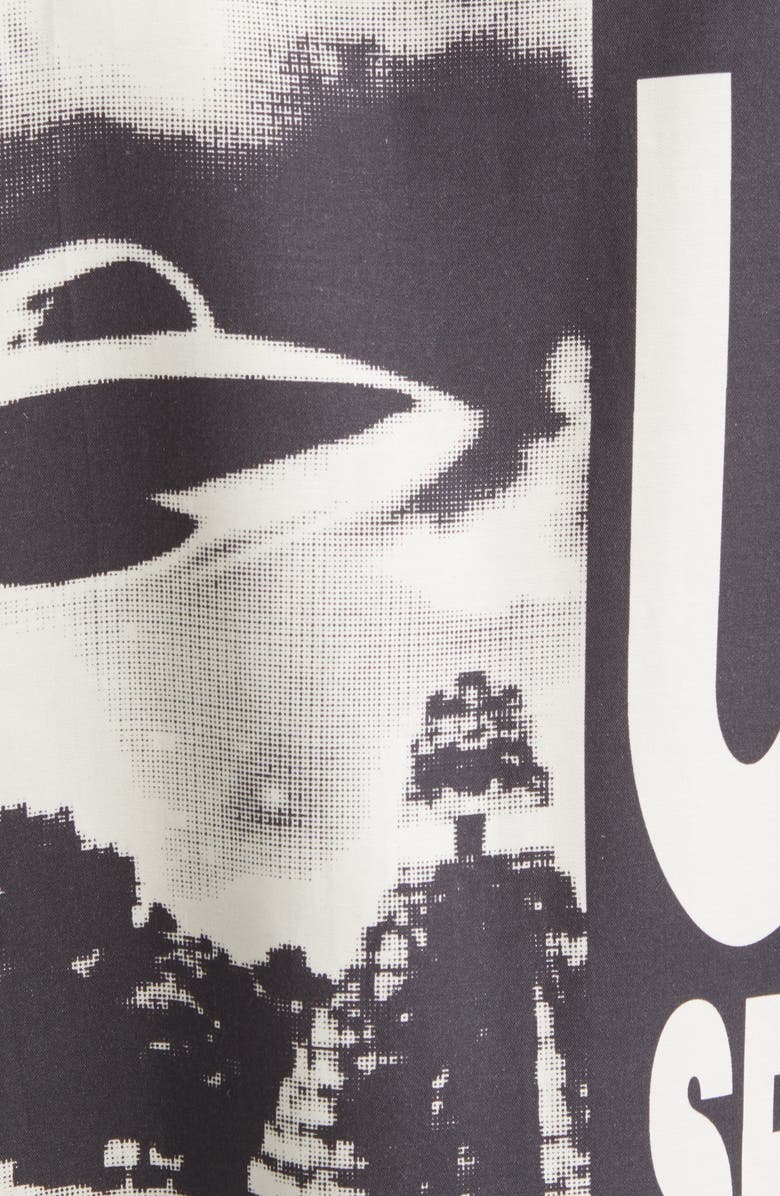 Billionaire Boys Club UFO Print Short Sleeve Button-Up Shirt, Alternate, color, 